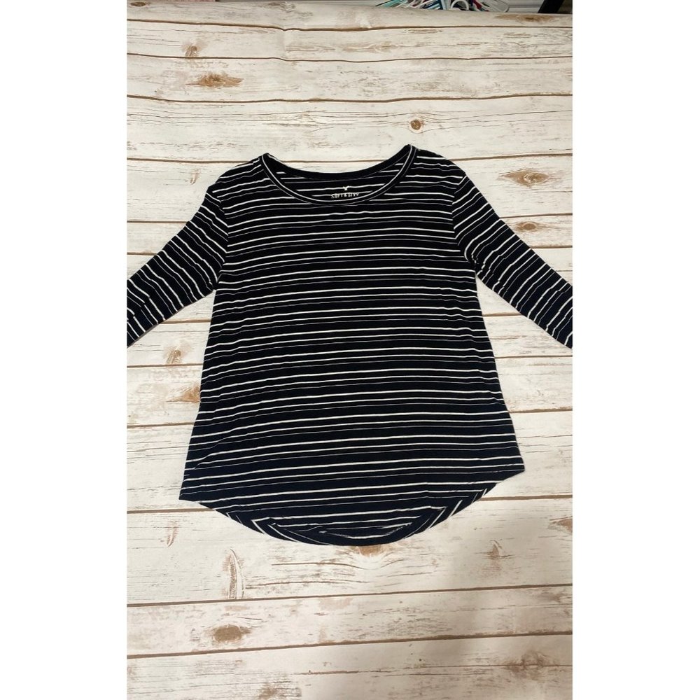 AEO Soft & Sexy Striped Soft Long Sleeve Top Small